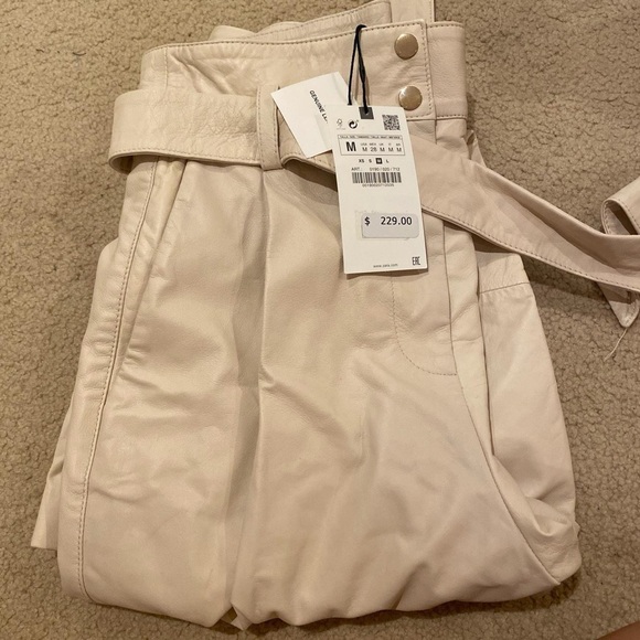 NWT - Zara lamb skin Leather Pants. - Picture 9 of 10